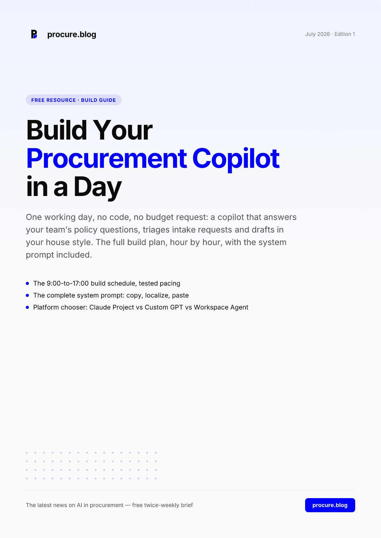 Build Your Procurement Copilot in a Day — cover