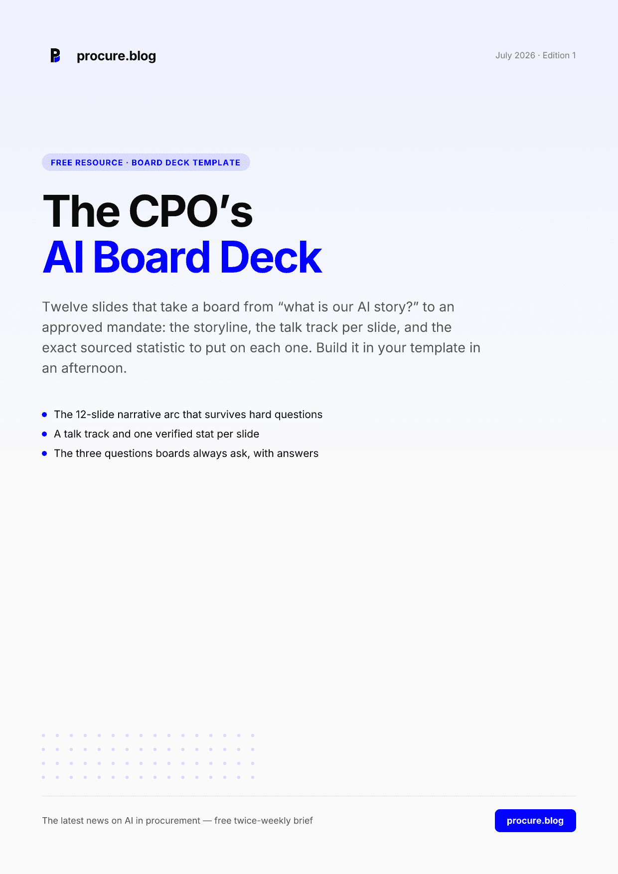 The CPO’s AI Board Deck — cover
