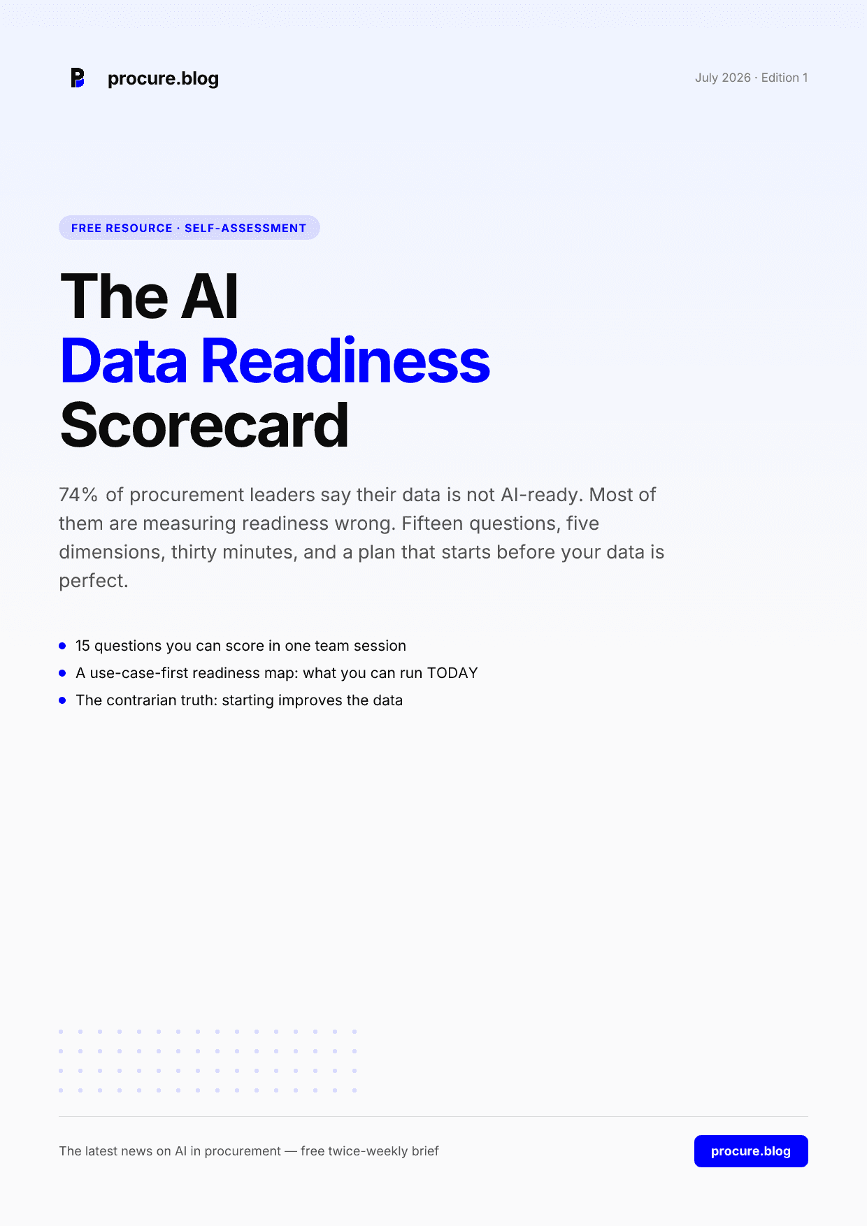 The AI Data Readiness Scorecard — cover