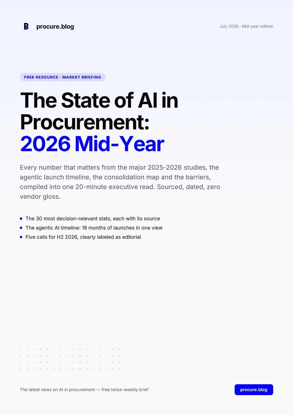 The State of AI in Procurement: 2026 Mid-Year — cover