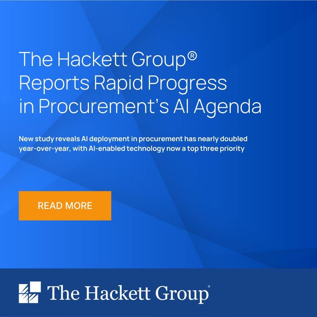 The Hackett Group: AI Deployment in Procurement Nearly Doubled Year-over-Year